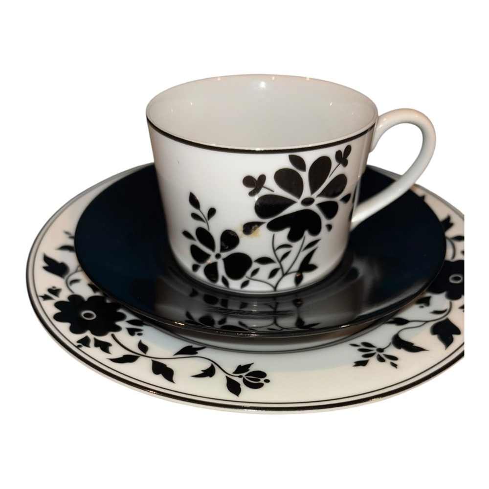 Vintage Taito Uno by Emilio Bergamin Black & White tea set